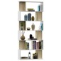 vidaXL Bücherregal/Raumteiler Weiß Sonoma-Eiche 80×24×192 cm vidaXL Bücherregal/Raumteiler Weiß Sonoma-Eiche 80×24×192 cm