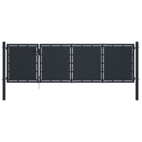 vidaXL Gartentor Stahl 350 x 100 cm Anthrazit
