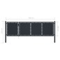 vidaXL Gartentor Stahl 350 x 100 cm Anthrazit vidaXL Gartentor Stahl 350 x 100 cm Anthrazit