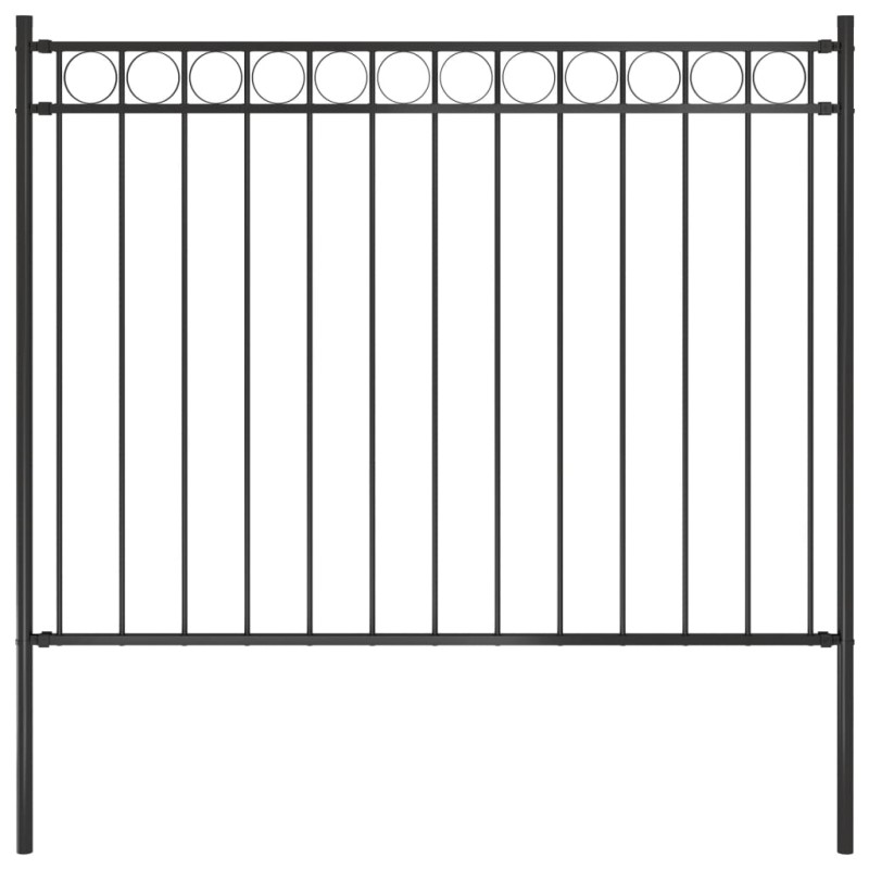 vidaXL Gartenzaun Stahl 1,7x1 m Schwarz vidaXL Gartenzaun Stahl 1,7x1 m Schwarz