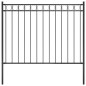 vidaXL Gartenzaun Stahl 1,7x1 m Schwarz vidaXL Gartenzaun Stahl 1,7x1 m Schwarz