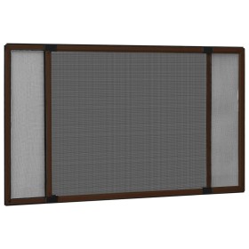 vidaXL Ausziehbarer Insektenschutz für Fenster Braun (100-193)x75 cm