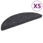 vidaXL Selbstklebende Treppenmatten 5 Stk. Dunkelgrau 56x17x3 cm vidaXL Selbstklebende Treppenmatten 5 Stk. Dunkelgrau 56x17x3 cm