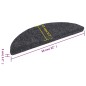 vidaXL Selbstklebende Treppenmatten 5 Stk. Dunkelgrau 56x17x3 cm vidaXL Selbstklebende Treppenmatten 5 Stk. Dunkelgrau 56x17x3 cm
