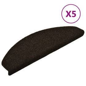 vidaXL Selbstklebende Treppenmatten 5 Stk. Dunkelbraun 65x21x4cm