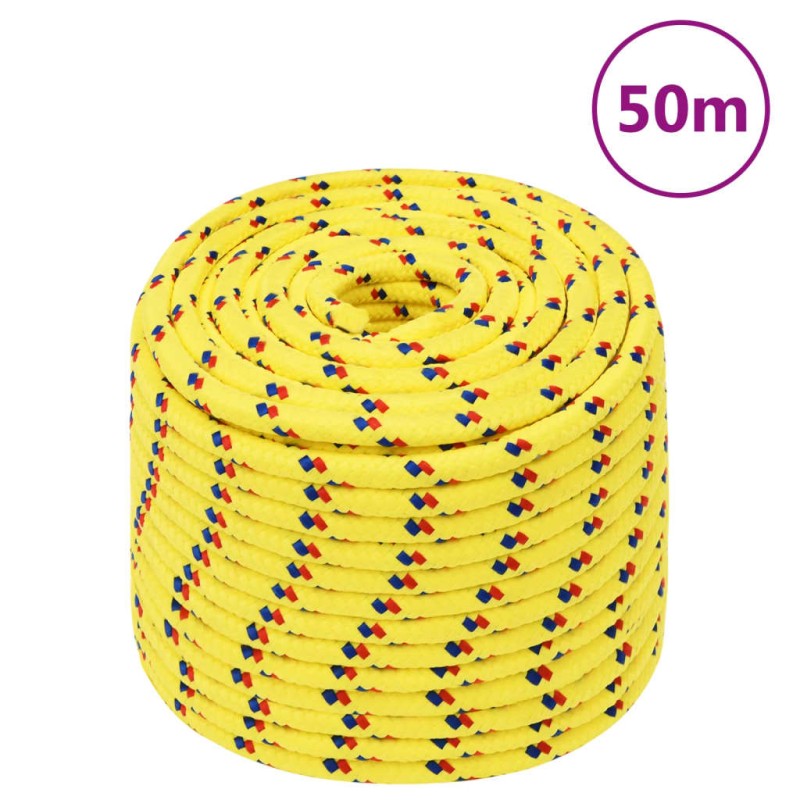 vidaXL Bootsseil Gelb 12 mm 50 m Polypropylen vidaXL Bootsseil Gelb 12 mm 50 m Polypropylen