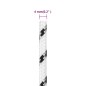 vidaXL Bootsseil Geflochten Weiß 4 mmx250 m Polyester vidaXL Bootsseil Geflochten Weiß 4 mmx250 m Polyester