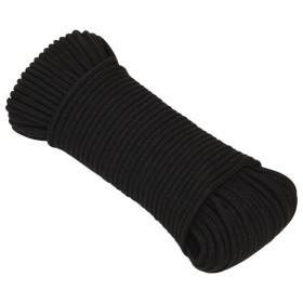 vidaXL Arbeitsseil Schwarz 5 mm 250 m Polyester