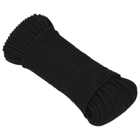 vidaXL Arbeitsseil Schwarz 5 mm 250 m Polyester