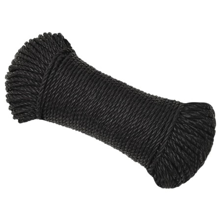 vidaXL Arbeitsseil Schwarz 3 mm 500 m Polypropylen