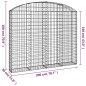 vidaXL Gabione mit Hochbogen 200x30x160/180 cm Verzinktes Eisen vidaXL Gabione mit Hochbogen 200x30x160/180 cm Verzinktes Eisen