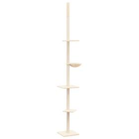 vidaXL Kratzbaum Deckenhoch Creme 263,5-289,5 cm