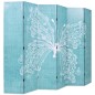 vidaXL Raumteiler klappbar 228 x 170 cm Schmetterling Blau vidaXL Raumteiler klappbar 228 x 170 cm Schmetterling Blau