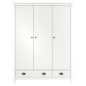 vidaXL Kleiderschrank mit 3 Türen Hill Weiß 127x50x170 cm Kiefernholz vidaXL Kleiderschrank mit 3 Türen Hill Weiß 127x50x170 cm Kiefernholz