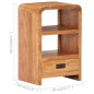 vidaXL Nachttisch 40x30x60 cm Massivholz mit Honigfarbenem Finish vidaXL Nachttisch 40x30x60 cm Massivholz mit Honigfarbenem Finish