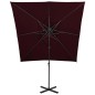 vidaXL Ampelschirm mit Lüftung 250x250 cm Bordeauxrot vidaXL Ampelschirm mit Lüftung 250x250 cm Bordeauxrot
