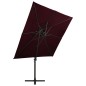 vidaXL Ampelschirm mit Lüftung 250x250 cm Bordeauxrot vidaXL Ampelschirm mit Lüftung 250x250 cm Bordeauxrot