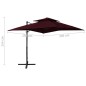 vidaXL Ampelschirm mit Lüftung 250x250 cm Bordeauxrot vidaXL Ampelschirm mit Lüftung 250x250 cm Bordeauxrot