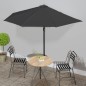 vidaXL Balkon-Sonnenschirm Alu-Mast Schwarz 300x155x223cm Halbrund vidaXL Balkon-Sonnenschirm Alu-Mast Schwarz 300x155x223cm Halbrund