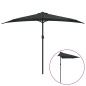 vidaXL Balkon-Sonnenschirm Alu-Mast Schwarz 300x155x223cm Halbrund vidaXL Balkon-Sonnenschirm Alu-Mast Schwarz 300x155x223cm Halbrund