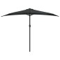 vidaXL Balkon-Sonnenschirm Alu-Mast Schwarz 300x155x223cm Halbrund vidaXL Balkon-Sonnenschirm Alu-Mast Schwarz 300x155x223cm Halbrund