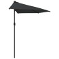 vidaXL Balkon-Sonnenschirm Alu-Mast Schwarz 300x155x223cm Halbrund vidaXL Balkon-Sonnenschirm Alu-Mast Schwarz 300x155x223cm Halbrund