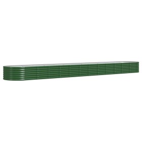 vidaXL Hochbeet Pulverbeschichteter Stahl 512x80x36 cm Grün
