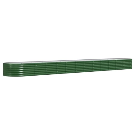 vidaXL Hochbeet Pulverbeschichteter Stahl 512x80x36 cm Grün