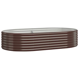vidaXL Hochbeet Pulverbeschichteter Stahl 175x100x36 cm Braun