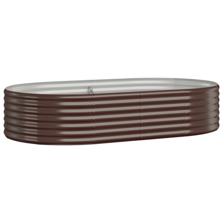 vidaXL Hochbeet Pulverbeschichteter Stahl 175x100x36 cm Braun