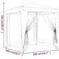 vidaXL Partyzelt mit 4 Mesh-Seitenwänden Anthrazit 2x2 m HDPE vidaXL Partyzelt mit 4 Mesh-Seitenwänden Anthrazit 2x2 m HDPE