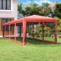 vidaXL Partyzelt mit 10 Mesh-Seitenwänden Rot 3x12 m HDPE vidaXL Partyzelt mit 10 Mesh-Seitenwänden Rot 3x12 m HDPE