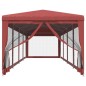 vidaXL Partyzelt mit 10 Mesh-Seitenwänden Rot 3x12 m HDPE vidaXL Partyzelt mit 10 Mesh-Seitenwänden Rot 3x12 m HDPE