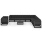 12-tlg. Garten-Lounge-Set mit Kissen Schwarz Kiefer Massivholz 12-tlg. Garten-Lounge-Set mit Kissen Schwarz Kiefer Massivholz