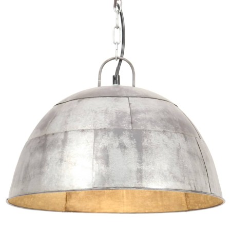 vidaXL Hängelampe Vintage Industriestil 25 W Silbern Rund 41 cm E27