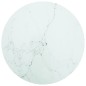 vidaXL Tischplatte Weiß Ø70x0,8 cm Hartglas in Marmoroptik vidaXL Tischplatte Weiß Ø70x0,8 cm Hartglas in Marmoroptik