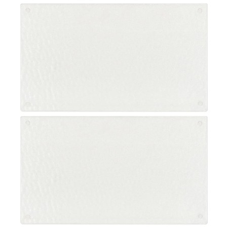vidaXL Schneidebretter 2 Stk. Transparent Blasenmuster Hartglas