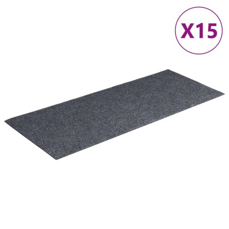 vidaXL Selbstklebende Treppenmatten 15 Stk. 60x25 cm Hellgrau
