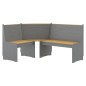 vidaXL Eckbank REINE 151 cm Honigbraun und Grau Massivholz Kiefer vidaXL Eckbank REINE 151 cm Honigbraun und Grau Massivholz Kiefer