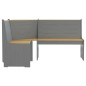 vidaXL Eckbank REINE 151 cm Honigbraun und Grau Massivholz Kiefer vidaXL Eckbank REINE 151 cm Honigbraun und Grau Massivholz Kiefer