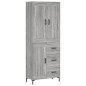 Highboard Grau Sonoma 69,5x34x180 cm Holzwerkstoff Highboard Grau Sonoma 69,5x34x180 cm Holzwerkstoff