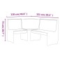 vidaXL Eckbank REINE 151 cm Honigbraun und Grau Massivholz Kiefer vidaXL Eckbank REINE 151 cm Honigbraun und Grau Massivholz Kiefer