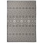 vidaXL Outdoor-Teppich Flachgewebe 140x200 cm Schwarz Gestreift vidaXL Outdoor-Teppich Flachgewebe 140x200 cm Schwarz Gestreift