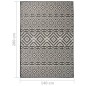 vidaXL Outdoor-Teppich Flachgewebe 140x200 cm Schwarz Gestreift vidaXL Outdoor-Teppich Flachgewebe 140x200 cm Schwarz Gestreift