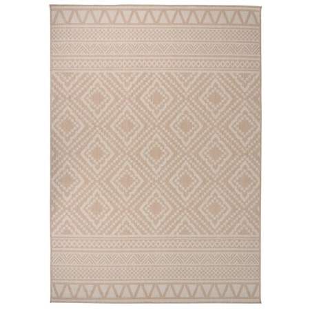 vidaXL Outdoor-Teppich Flachgewebe 120x170 cm Braun Gestreift