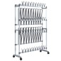vidaXL Schuhregal mit Rollen Silbern 89x27x120 cm vidaXL Schuhregal mit Rollen Silbern 89x27x120 cm