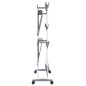 vidaXL Schuhregal mit Rollen Silbern 89x27x120 cm vidaXL Schuhregal mit Rollen Silbern 89x27x120 cm