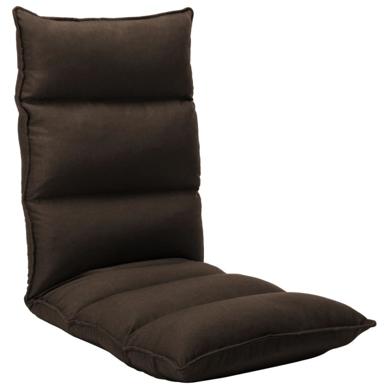 vidaXL Bodenstuhl Faltbar Braun Stoff vidaXL Bodenstuhl Faltbar Braun Stoff