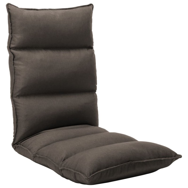 vidaXL Bodenstuhl Faltbar Taupe Stoff vidaXL Bodenstuhl Faltbar Taupe Stoff