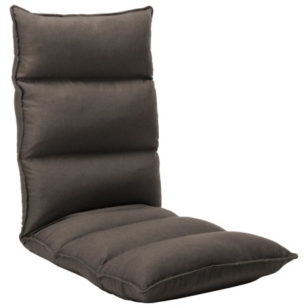 vidaXL Bodenstuhl Faltbar Taupe Stoff